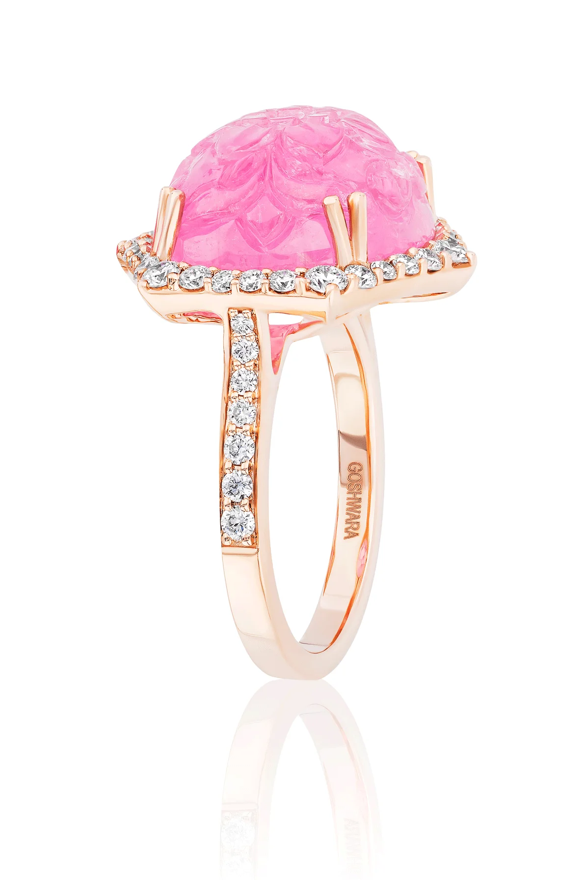 Carved Tourmaline G-One Ring - Image 5