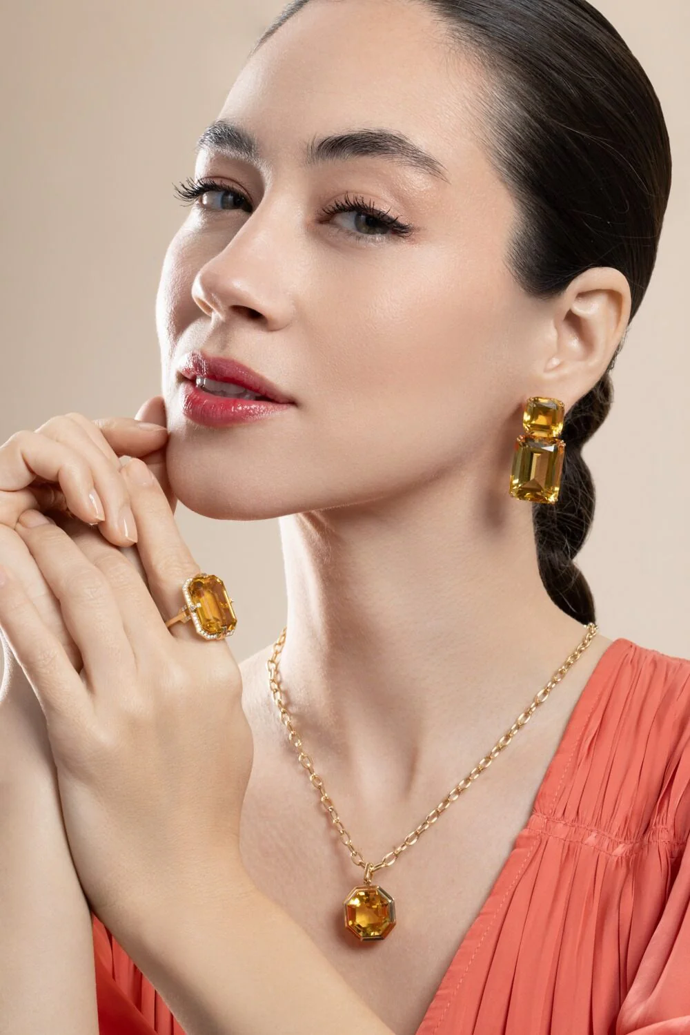 Citrine Cushion G-One Earrings - Image 3