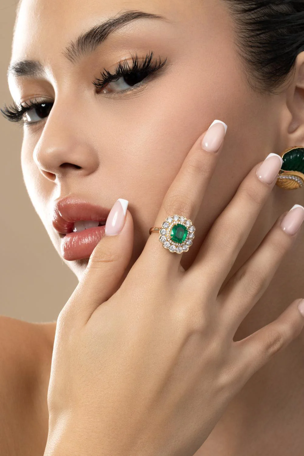 Emerald Diamond Cushion G-One Ring - Image 4
