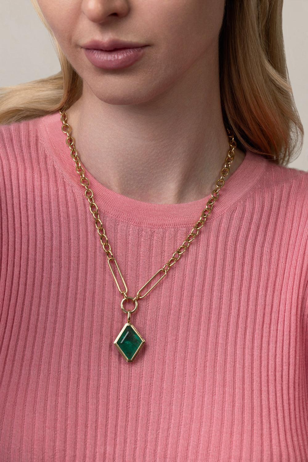 Emerald G-One Pendant Necklace - Image 3