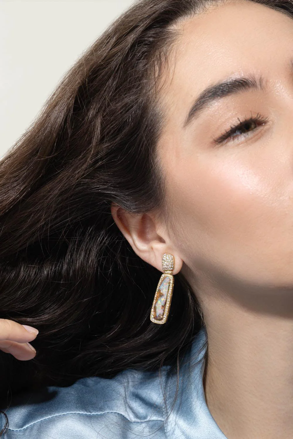G-One Brown Opal Bella Earrings - Image 3