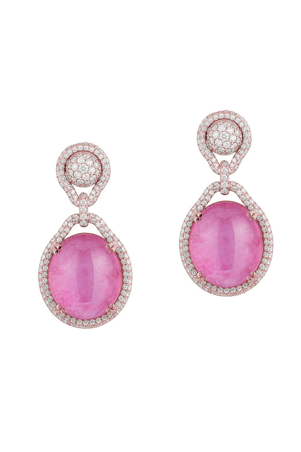 G-One Pink Tourmaline Earrings