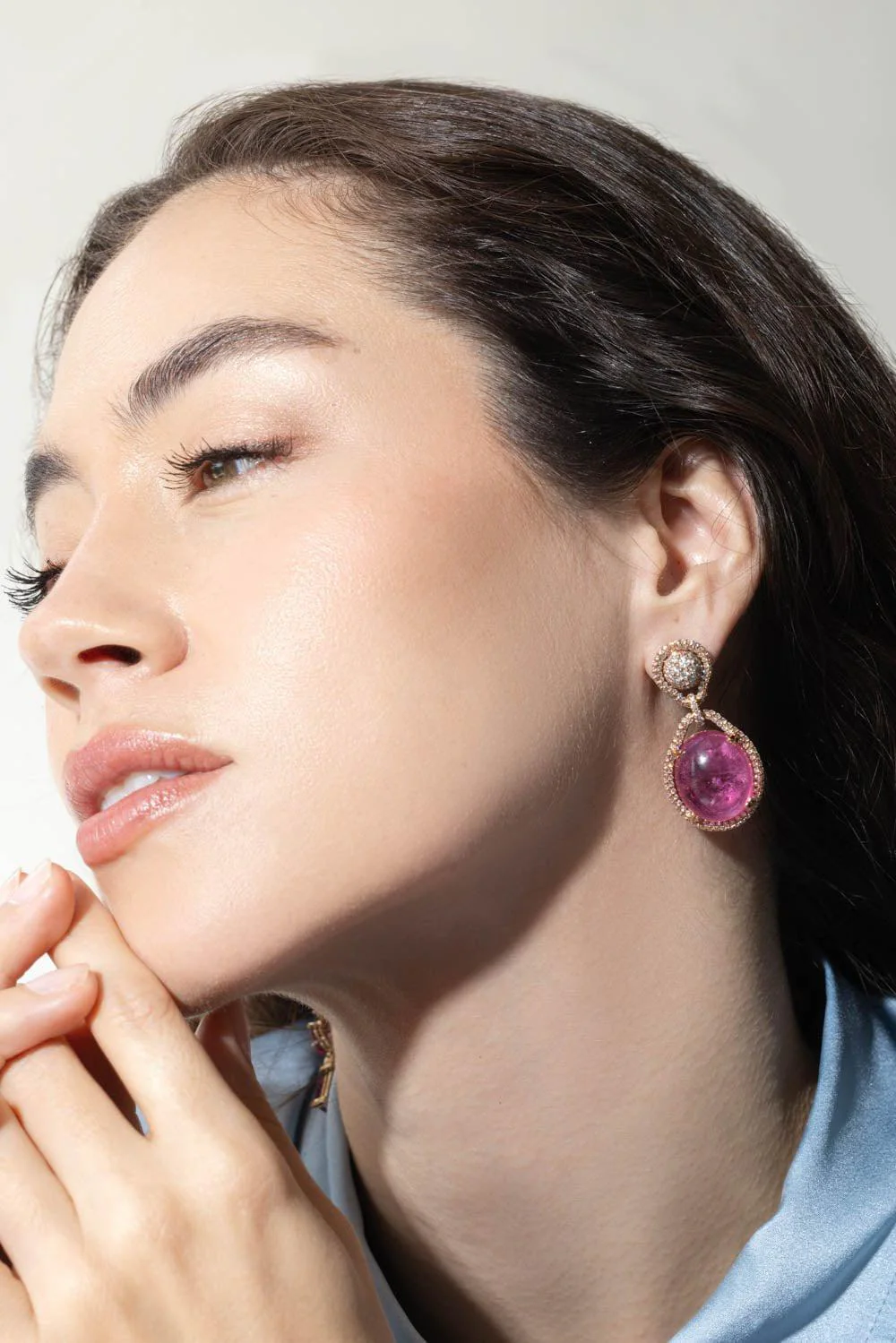 G-One Pink Tourmaline Earrings - Image 3