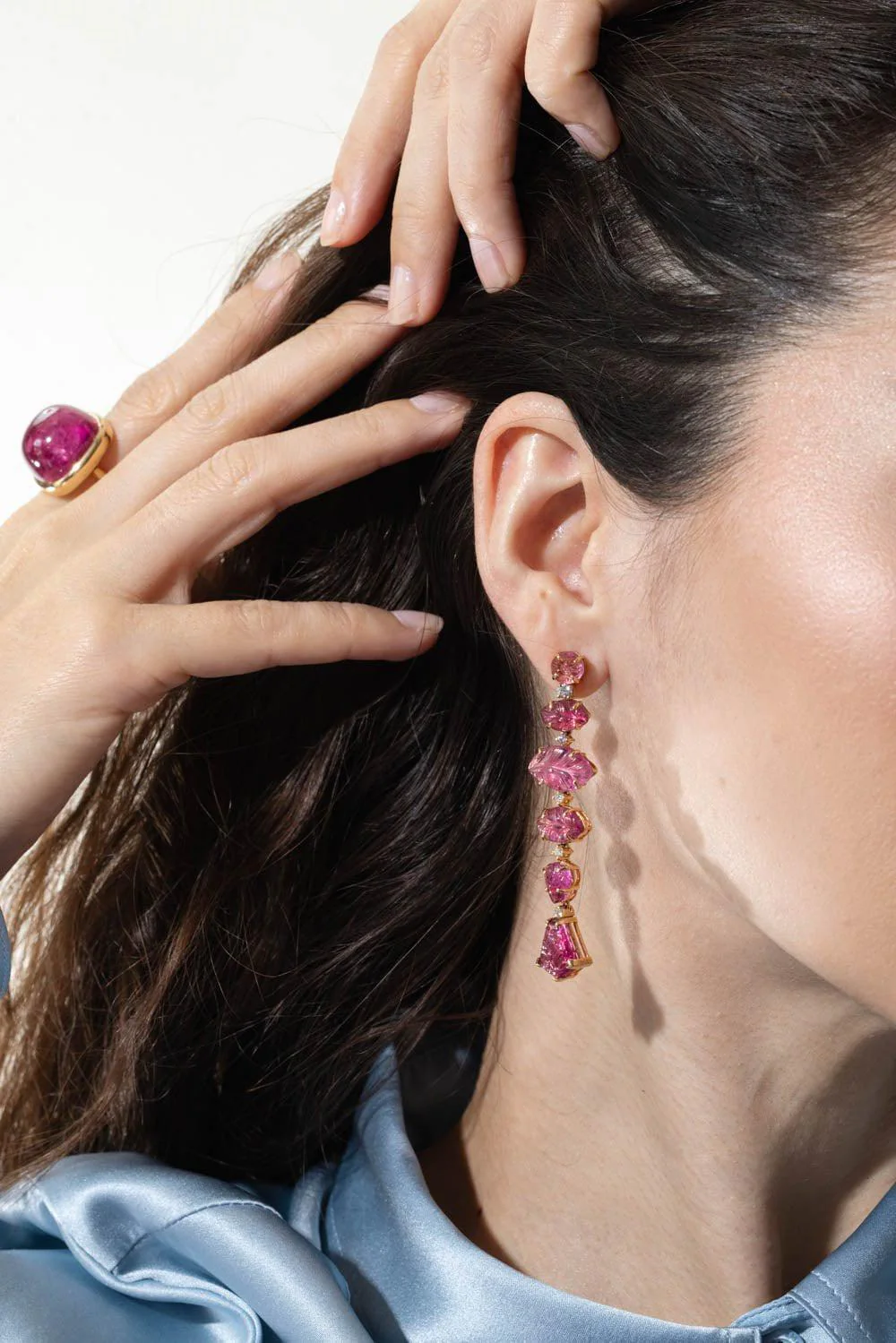 G-One Rubilite Diamond Earrings - Image 3