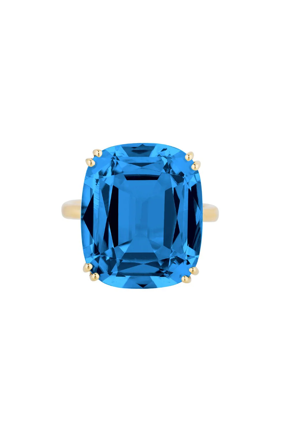 Gossip Blue Topaz Cushion Ring