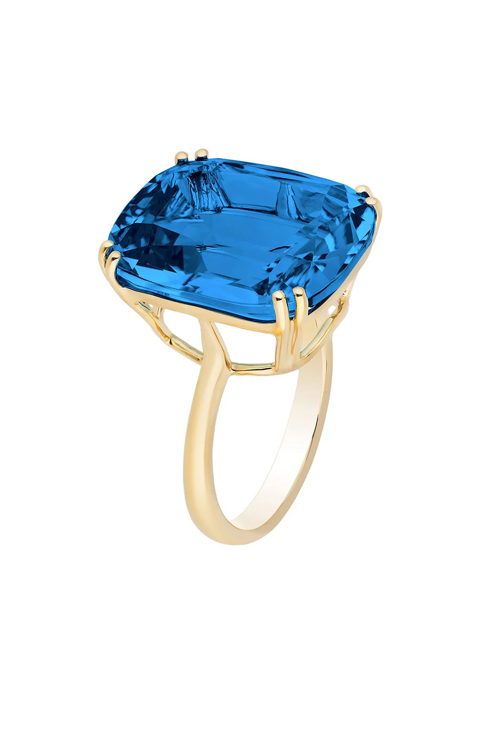Gossip Blue Topaz Cushion Ring - Image 5