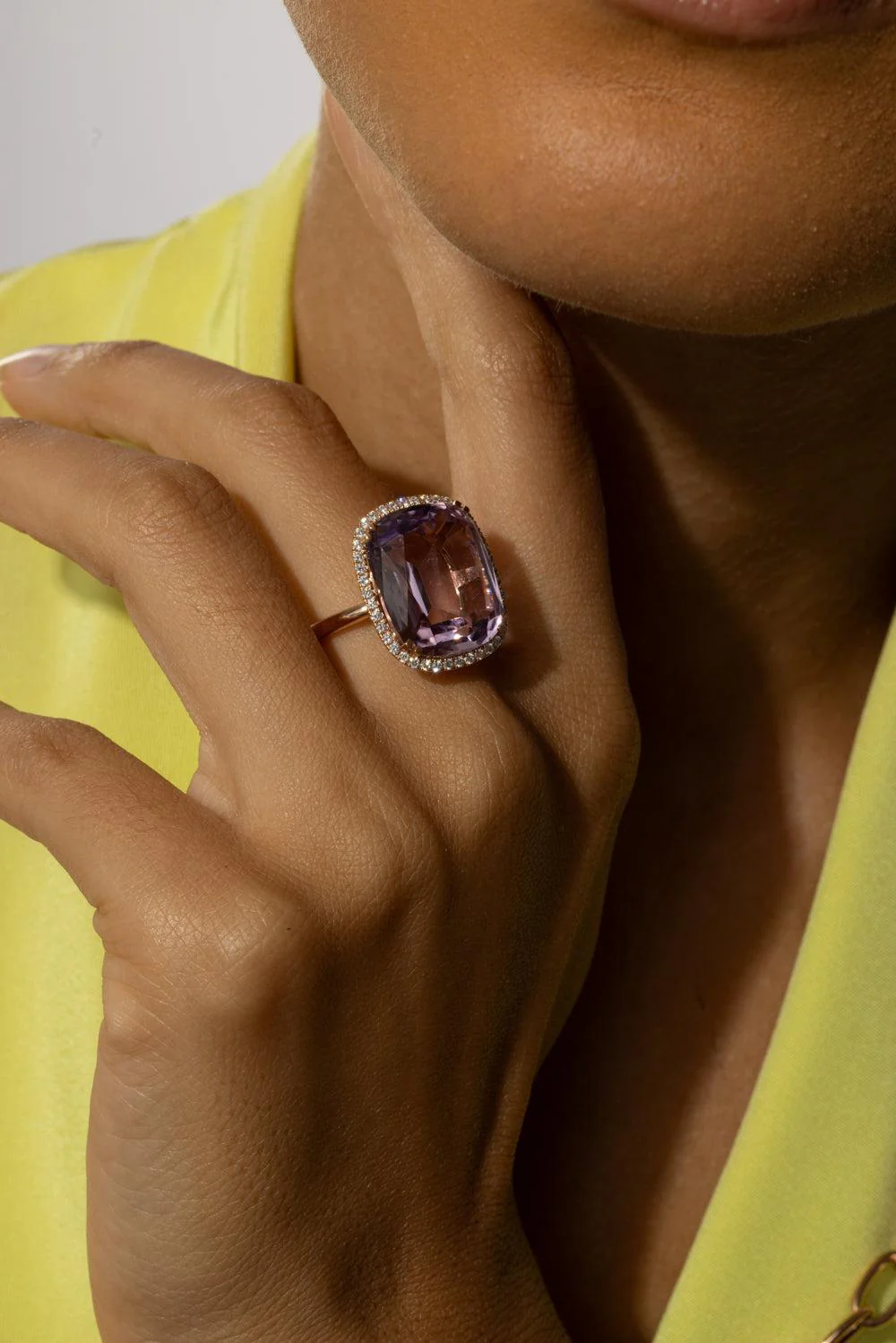 Gossip Lavender Amethyst Diamond Ring - Image 2