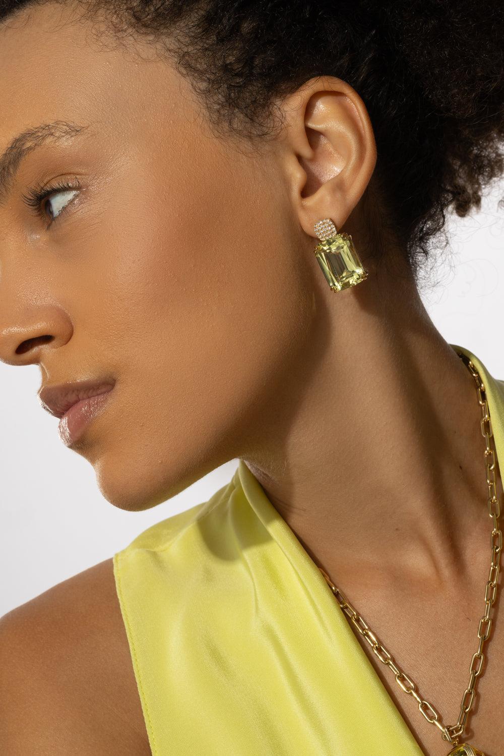 Gossip Lemon Quartz Earrings - Image 2