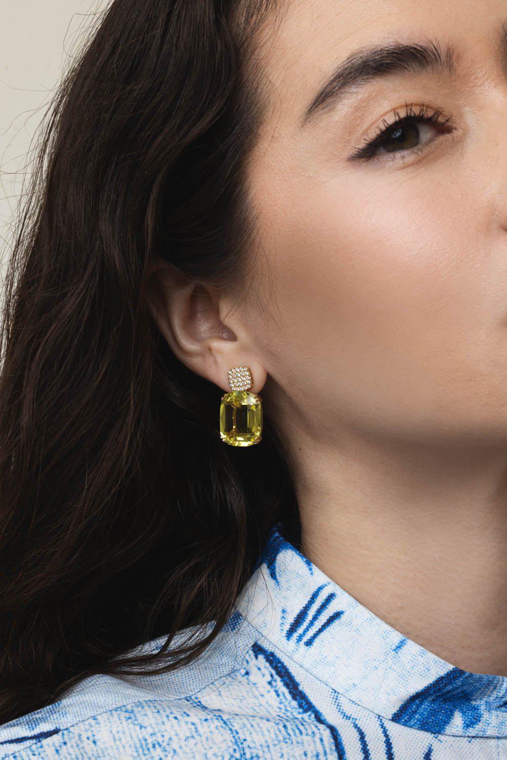 Gossip Lemon Quartz Earrings - Image 3