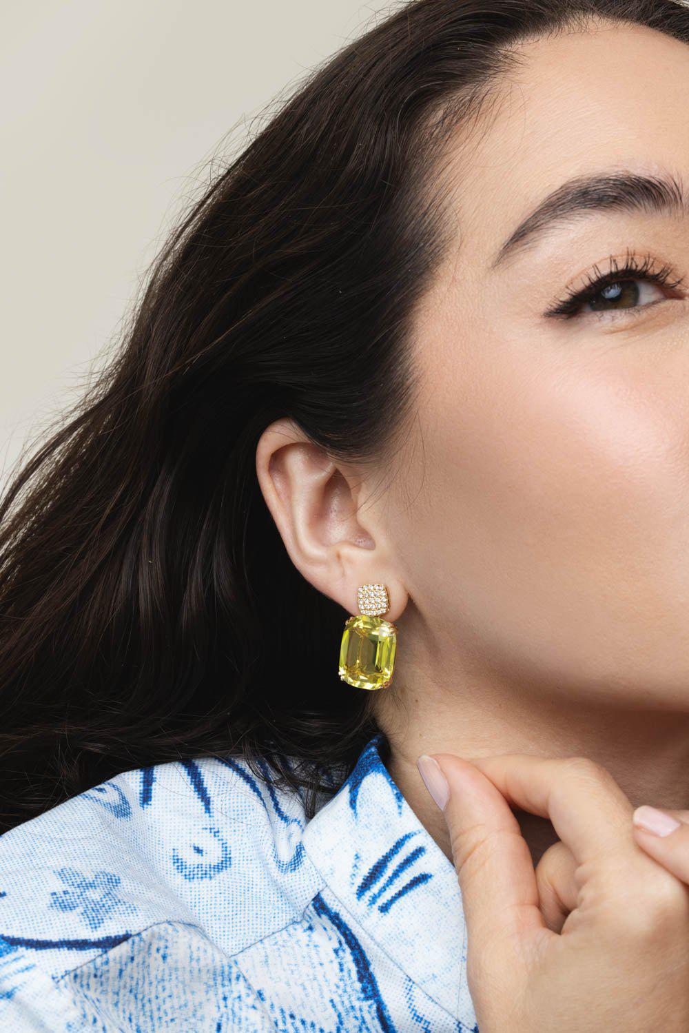 Gossip Lemon Quartz Earrings - Image 4