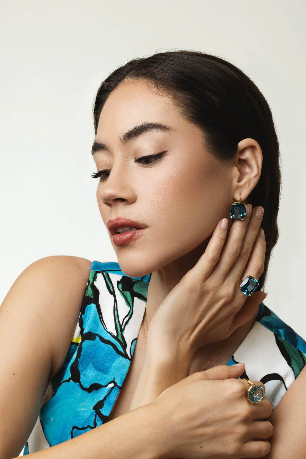 Gossip London Blue Topaz Earrings - Image 2