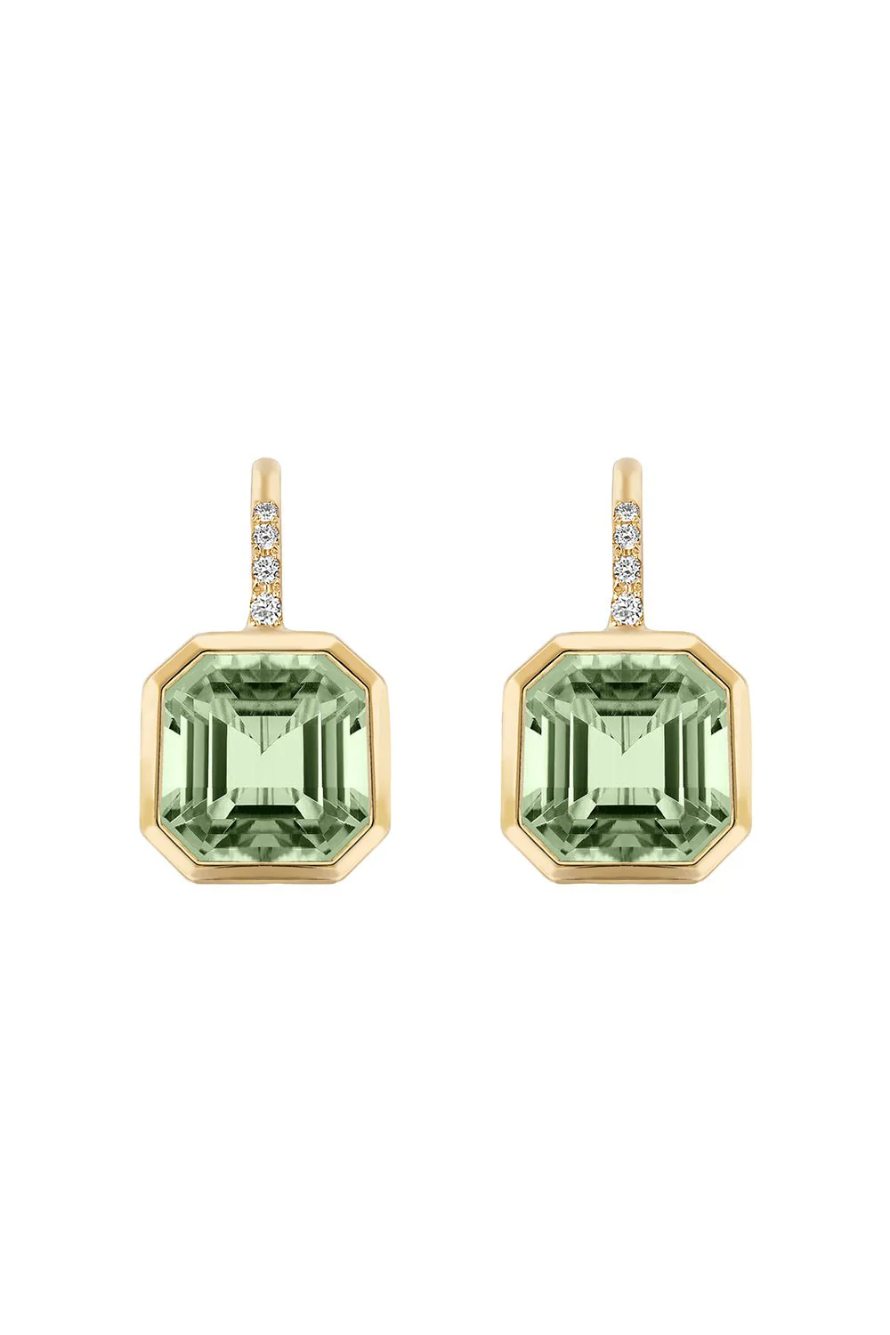 Gossip Prasiolite Diamond Earrings