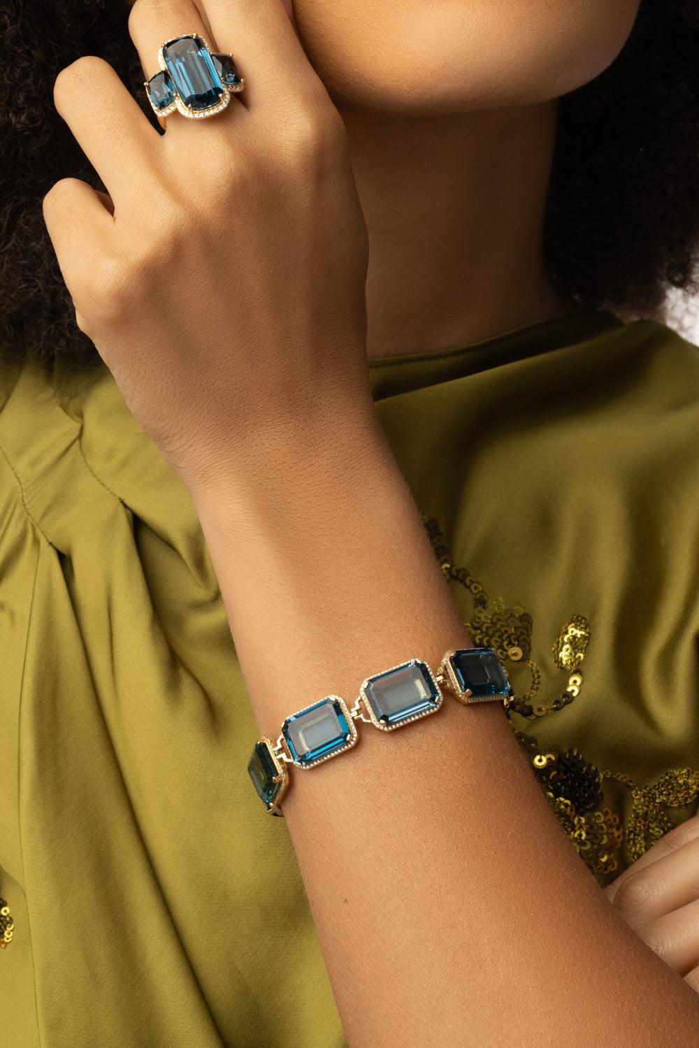 London Blue Topaz Gossip Bracelet - Image 4
