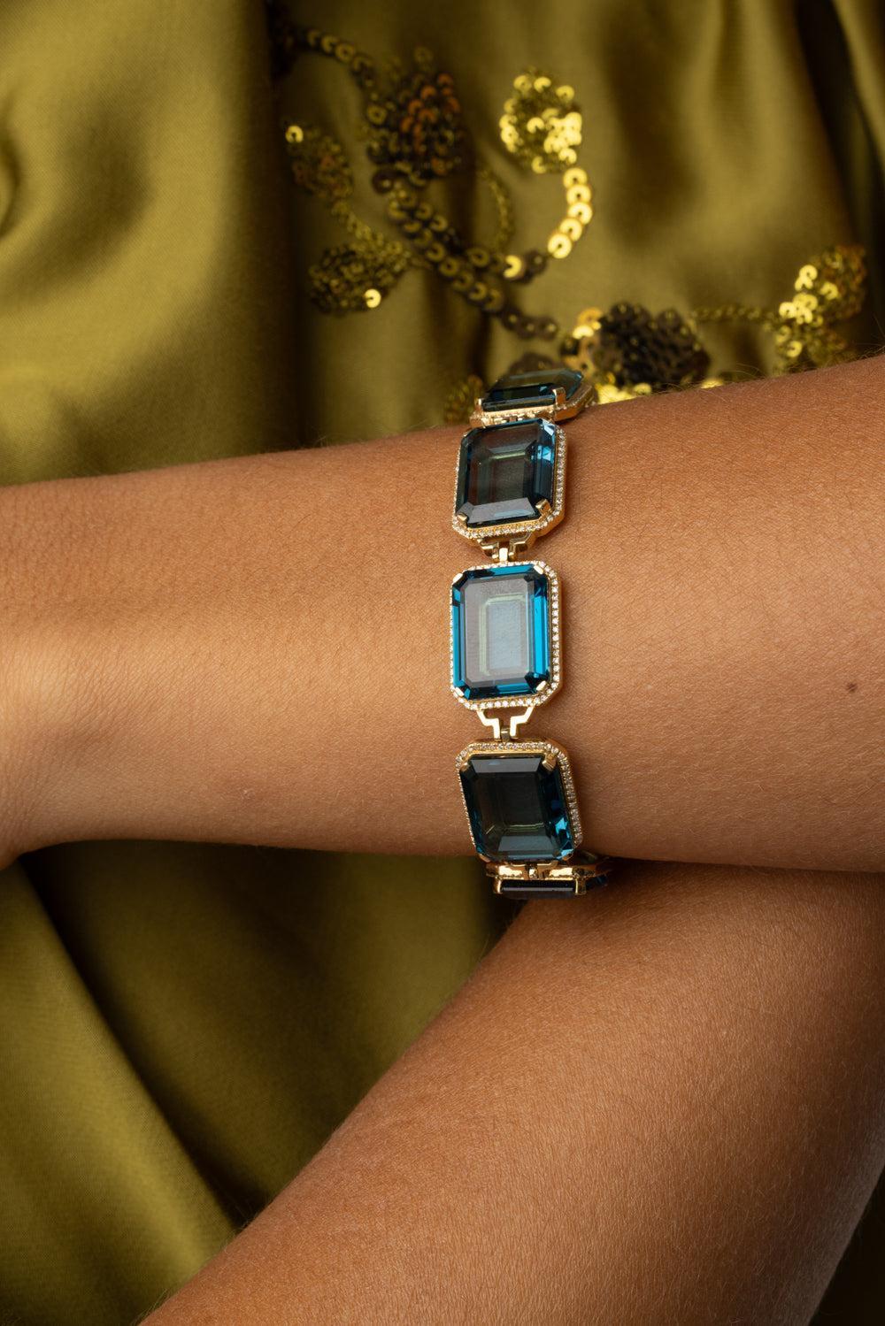 London Blue Topaz Gossip Bracelet - Image 5