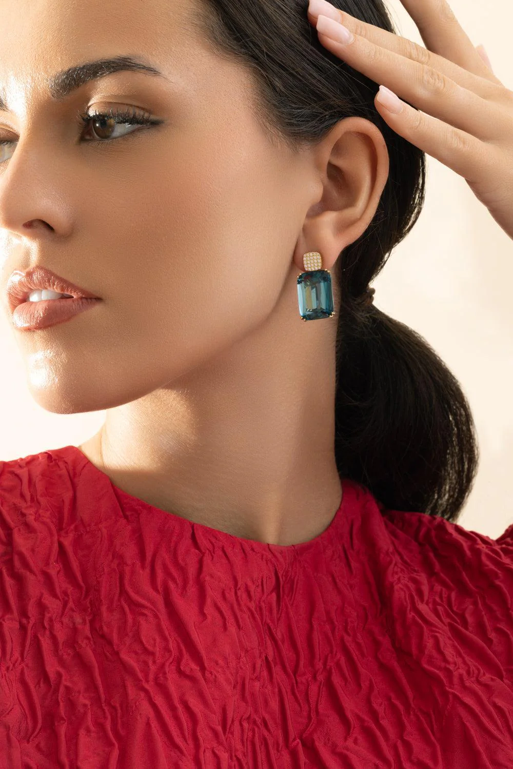 London Blue Topaz Gossip Earrings - Image 3