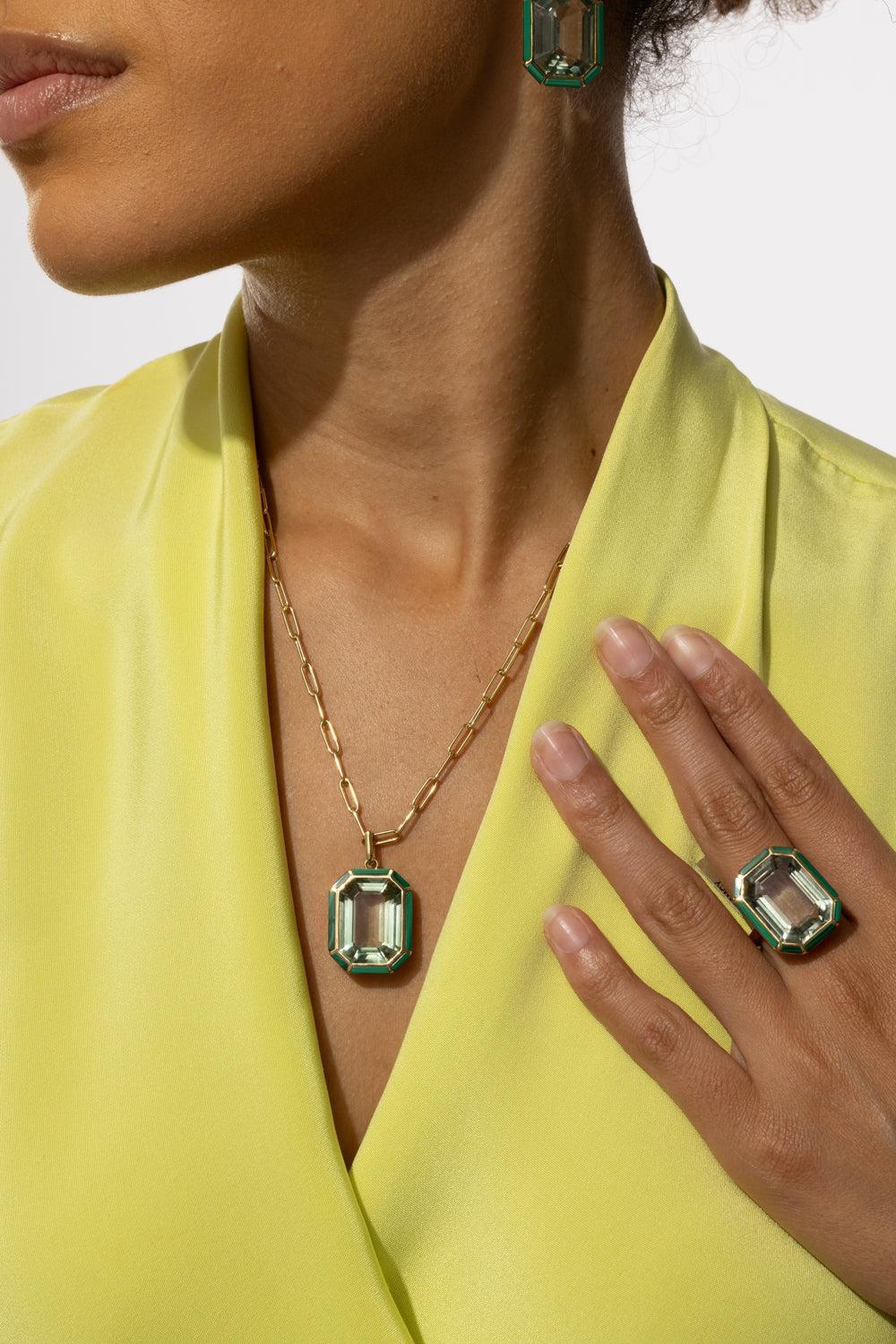 Malachite Prasiolite Melange Necklace - Image 2