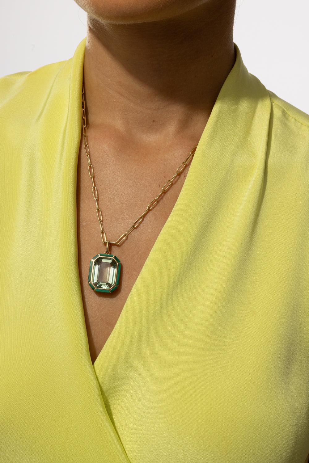 Malachite Prasiolite Melange Necklace - Image 3