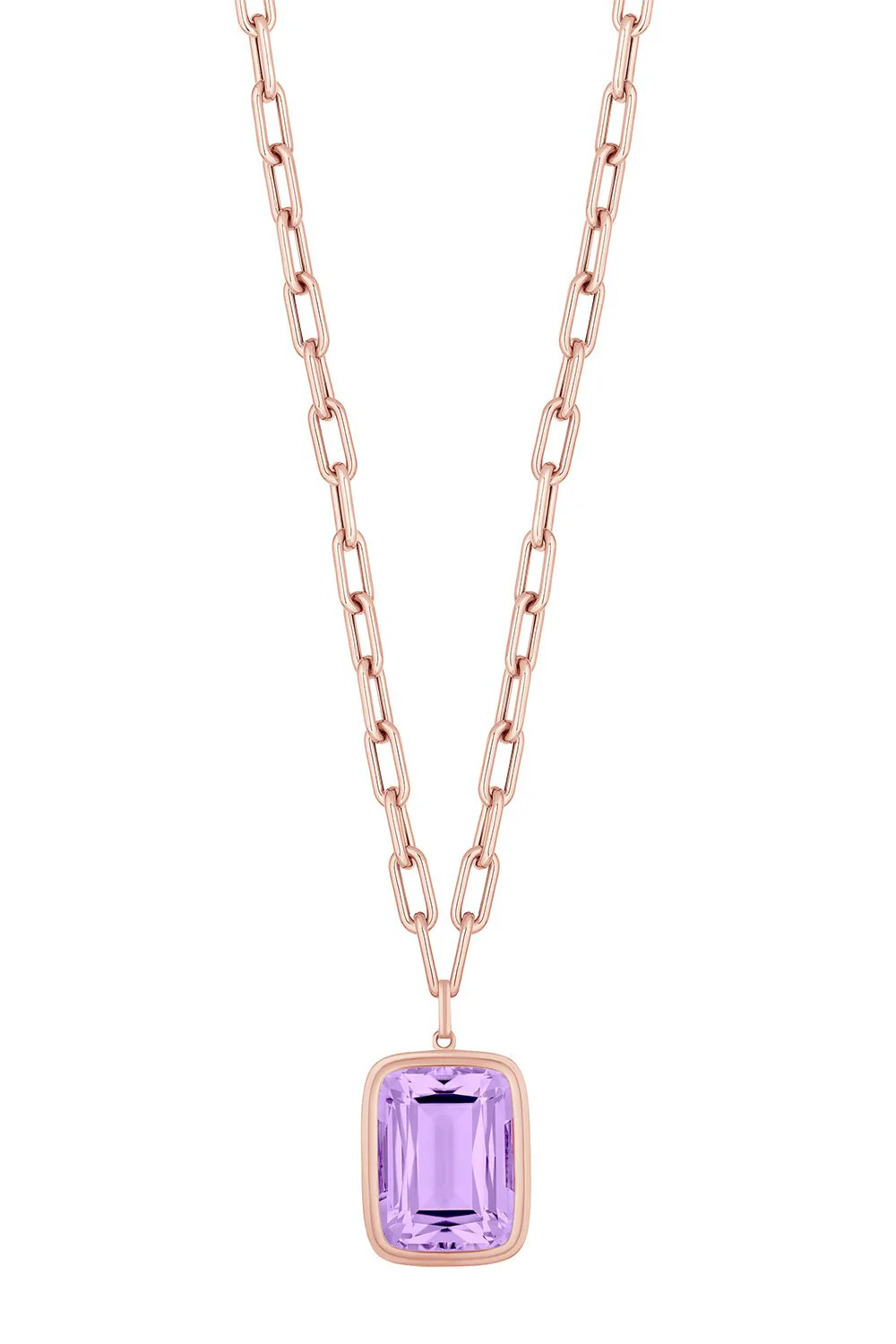 Manhattan Amethyst Pendant Necklace