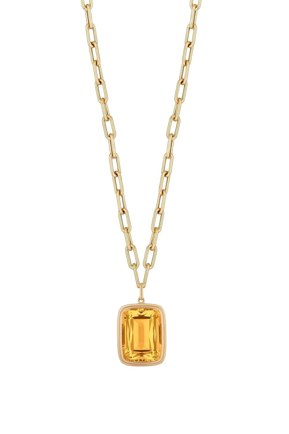 Manhattan Citrine Pendant Necklace