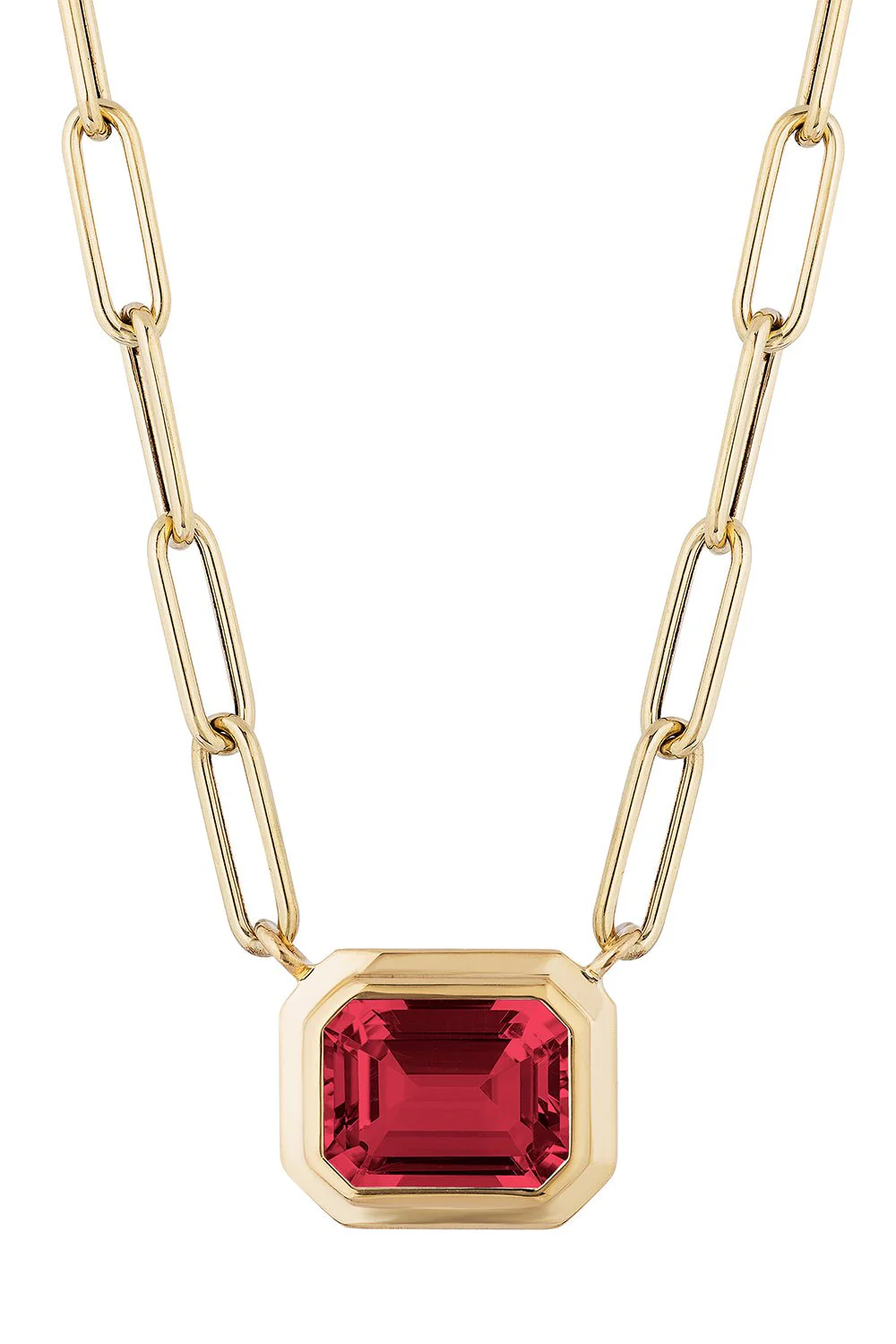 Manhattan Garnet Pendant Necklace