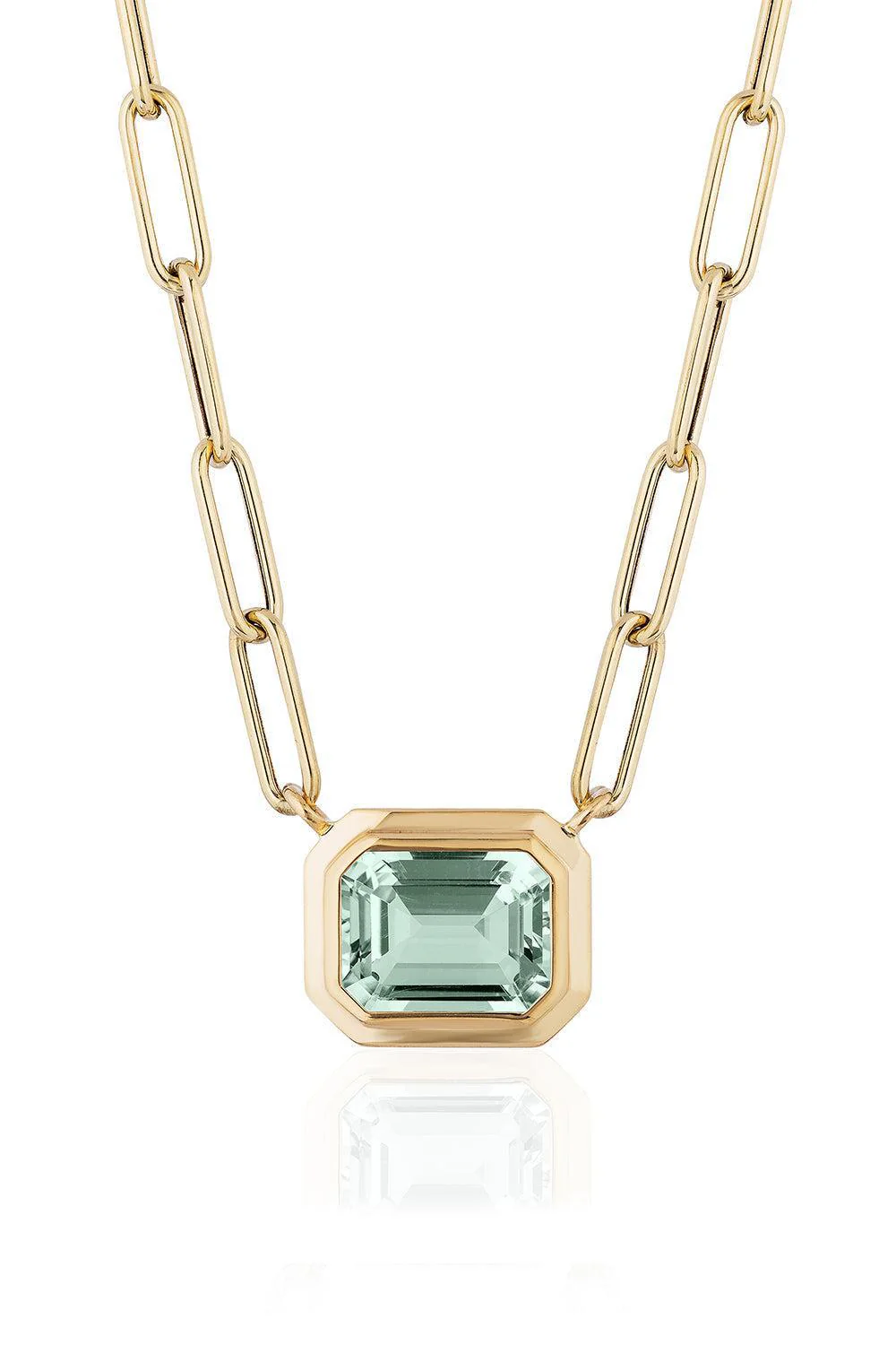 Manhattan Prasiolite Pendant Necklace