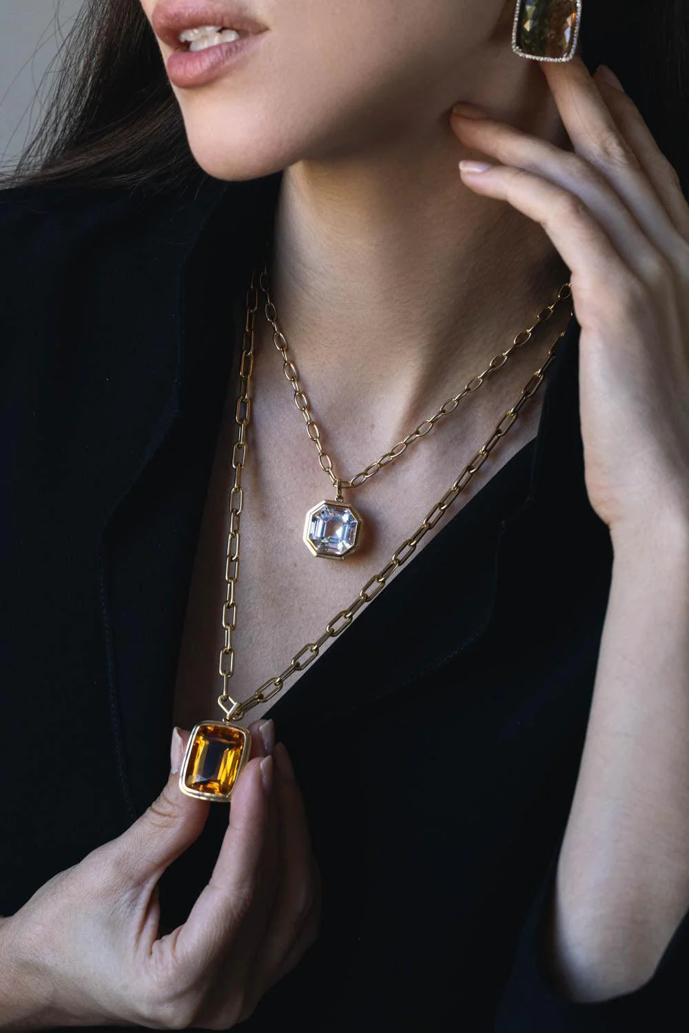 Manhattan Rock Crystal Pendant Necklace - Image 3