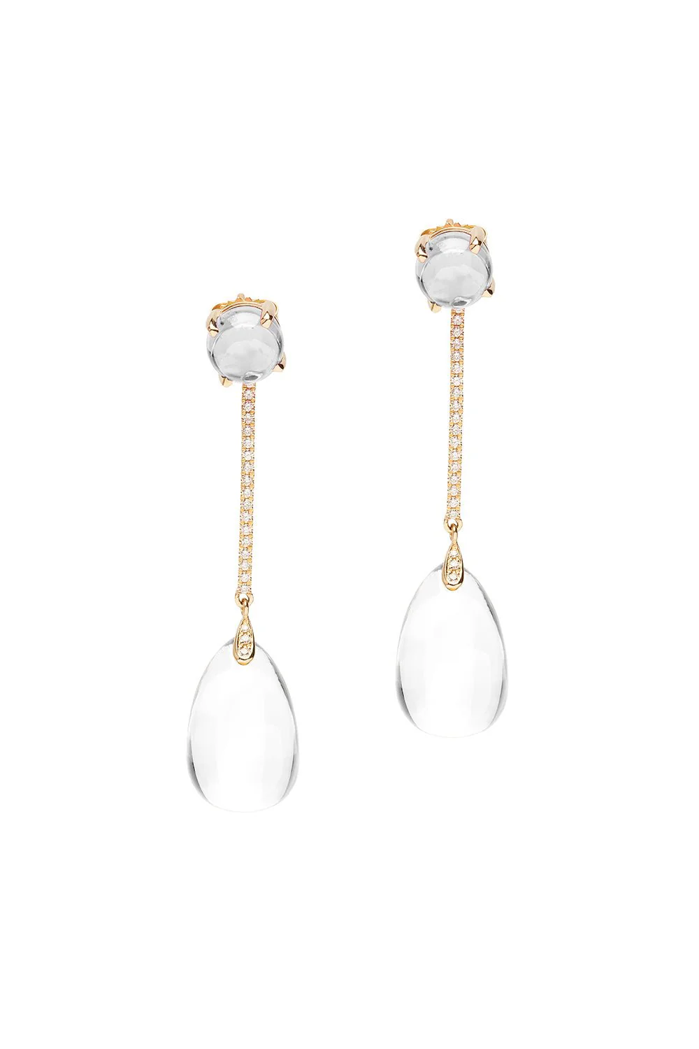 Naughty Moon Quartz Drop Earrings