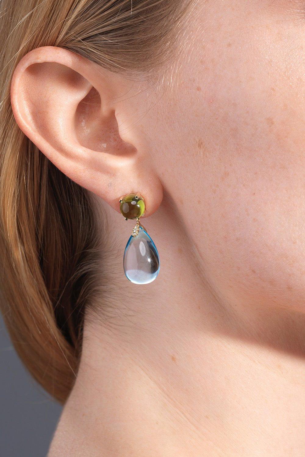 Naughty Topaz Peridot Earrings - Image 2