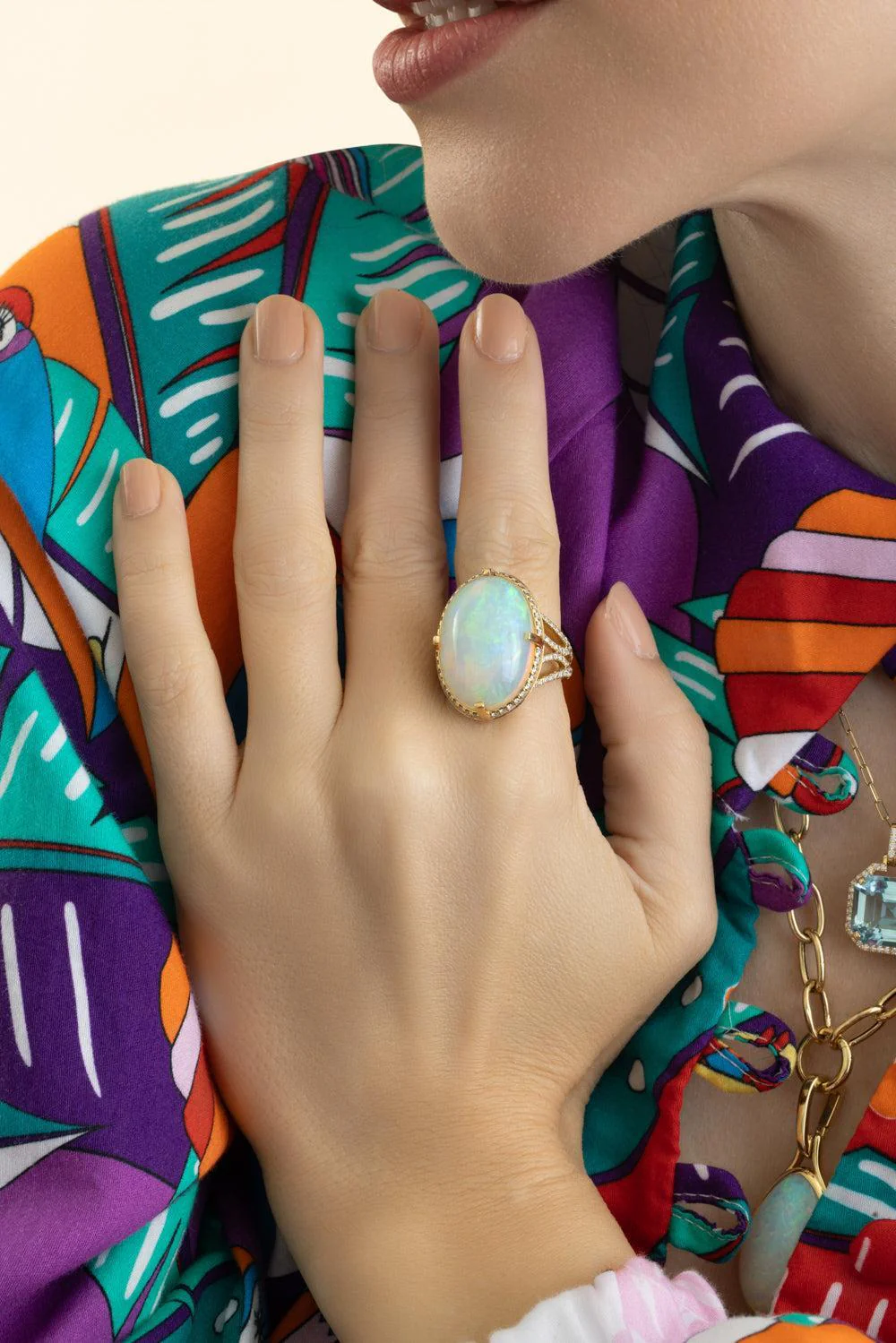 Opal Diamond G-One Ring - Image 2