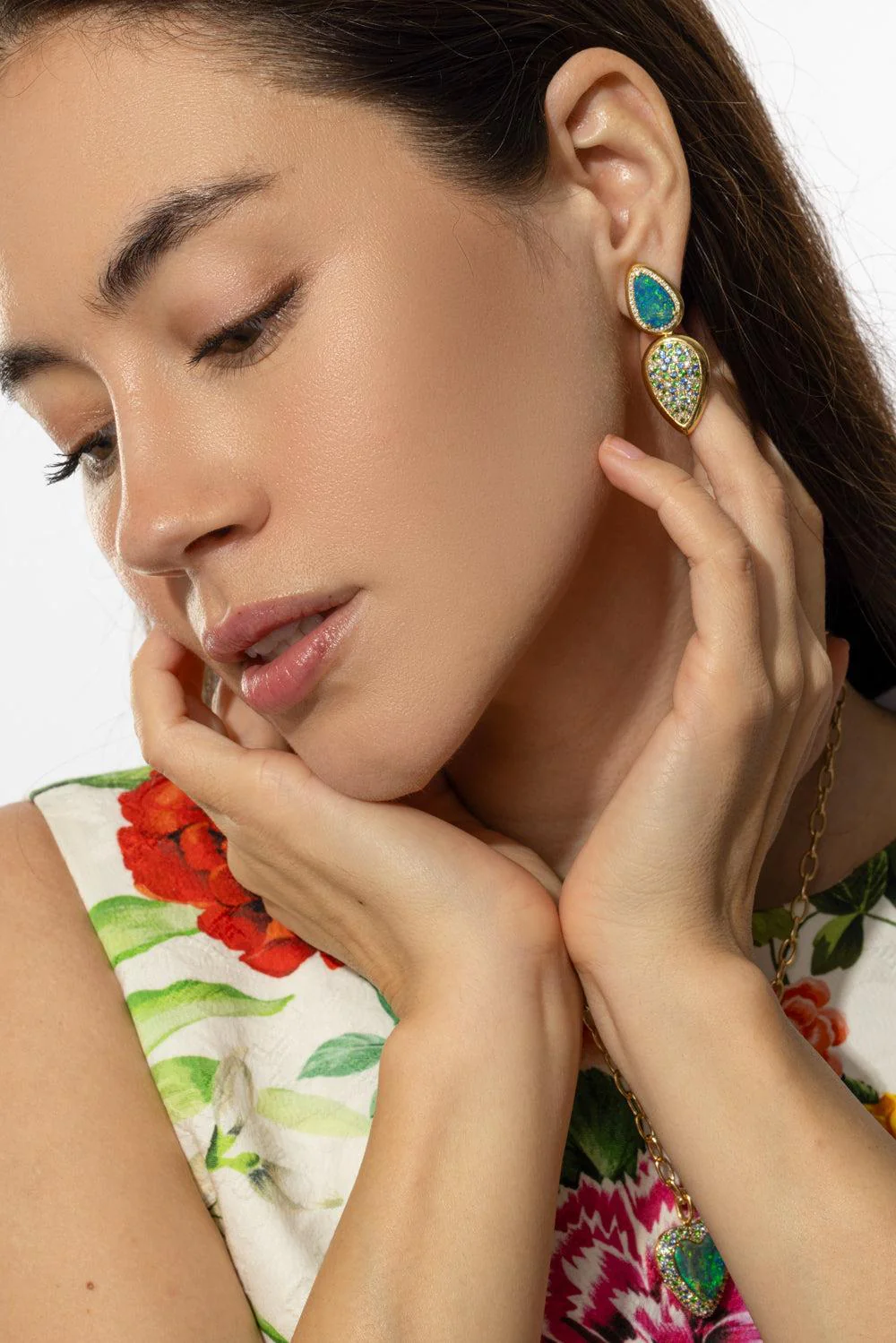 Opal Sapphire G-One Earrings - Image 2