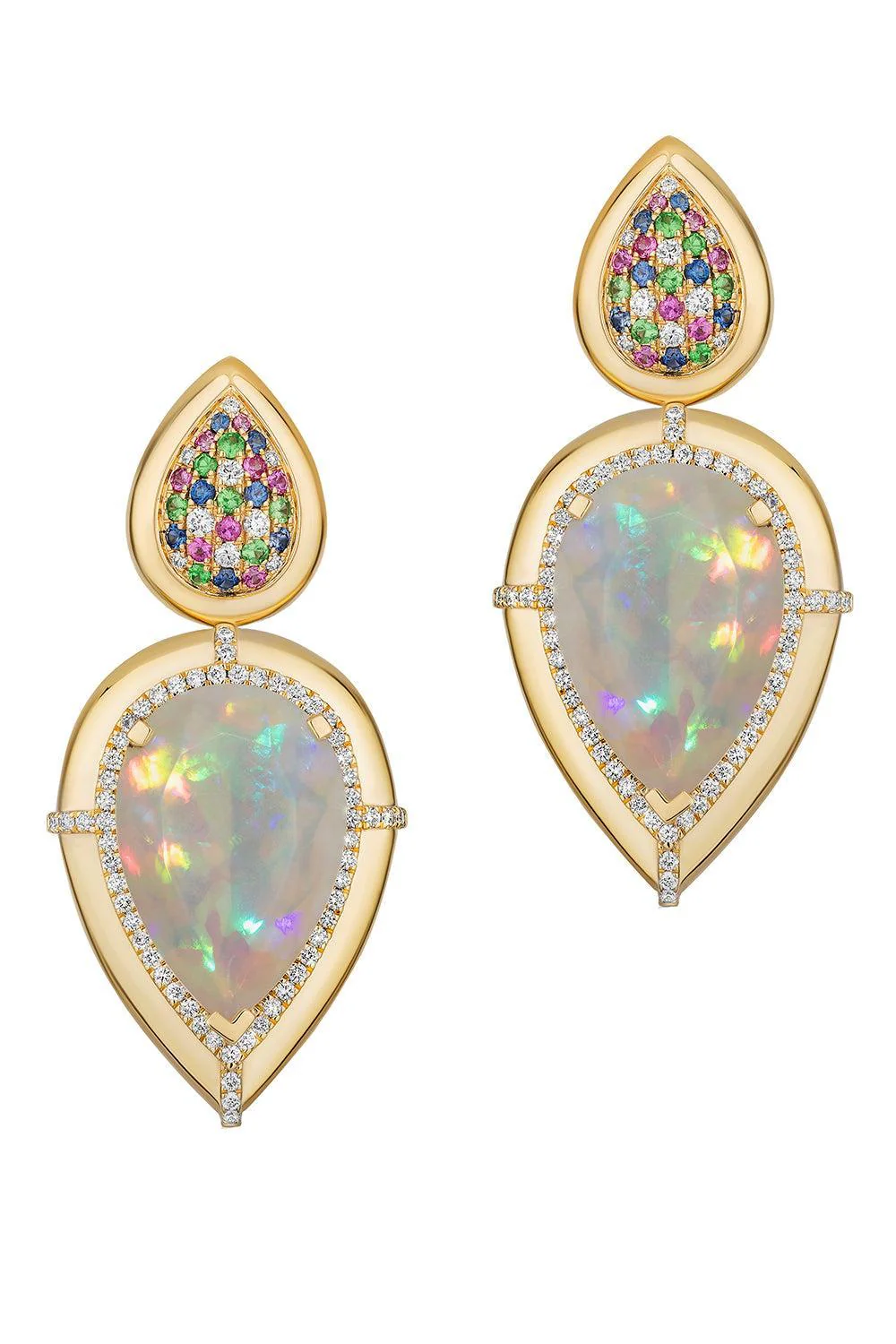 Opal Sapphire Pear G-One Earrings