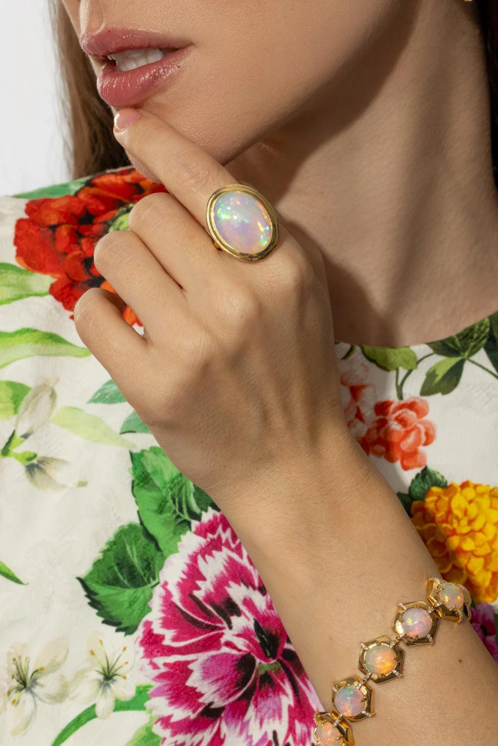 Oval Opal Manhattan Ring - Image 4