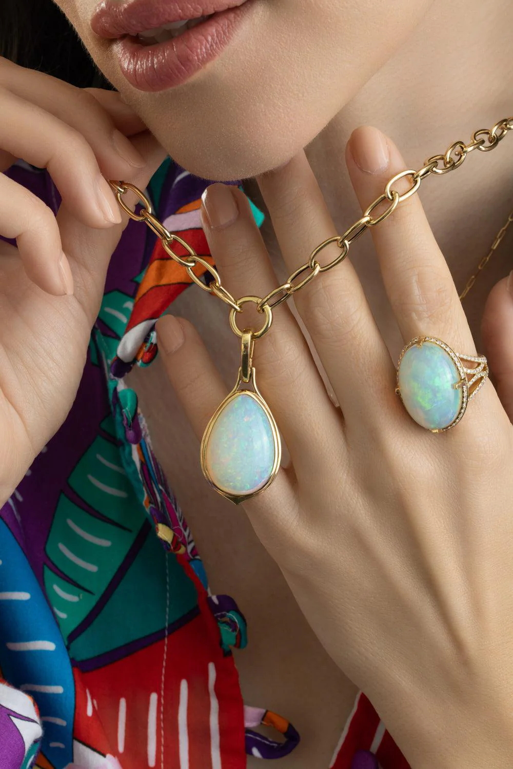 Pear Opal Large G-One Pendant Necklace - Image 4