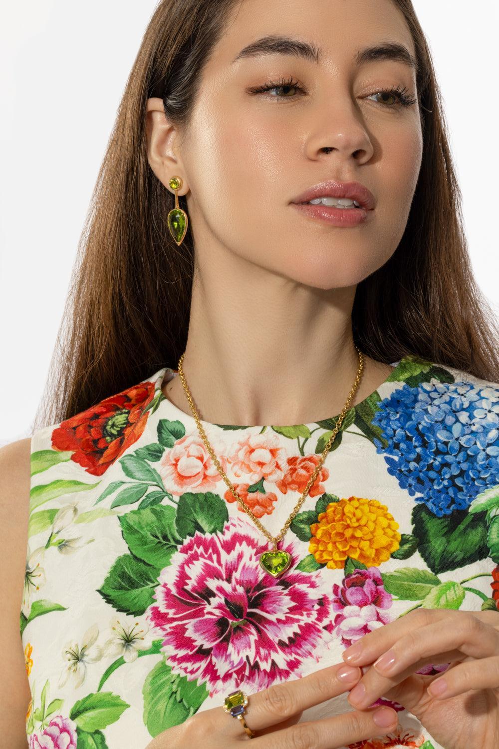 Peridot Heart G-One Necklace - Image 2