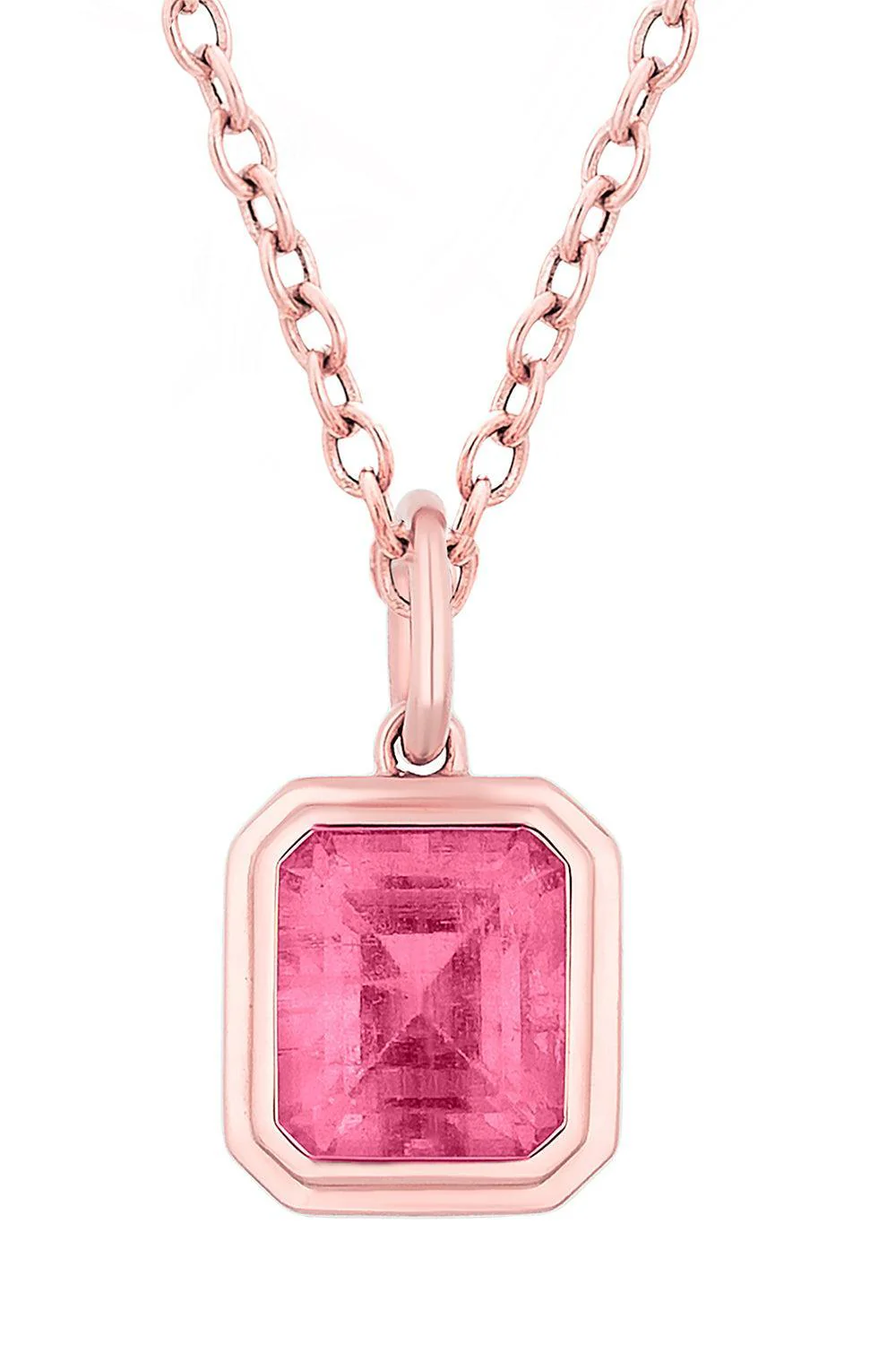 Pink Tourmaline G-One Pendant Necklace - Image 5