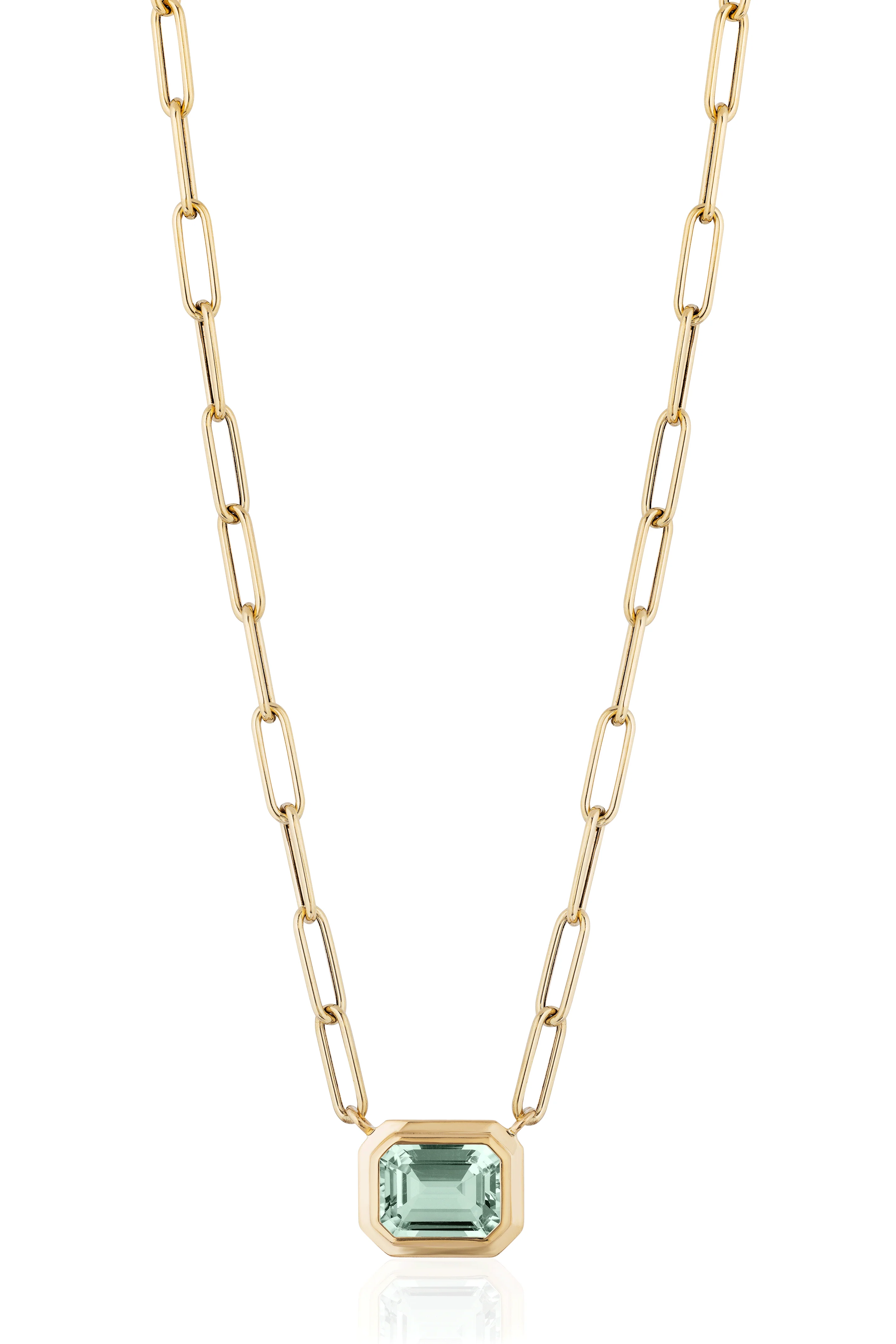 Prasiolite Manhattan Pendant Necklace