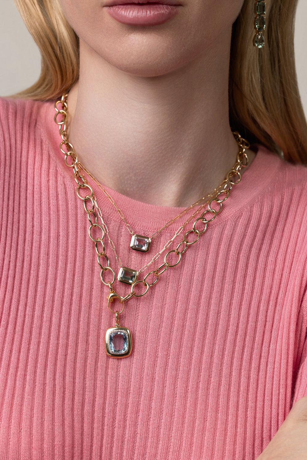 Prasiolite Manhattan Pendant Necklace - Image 3