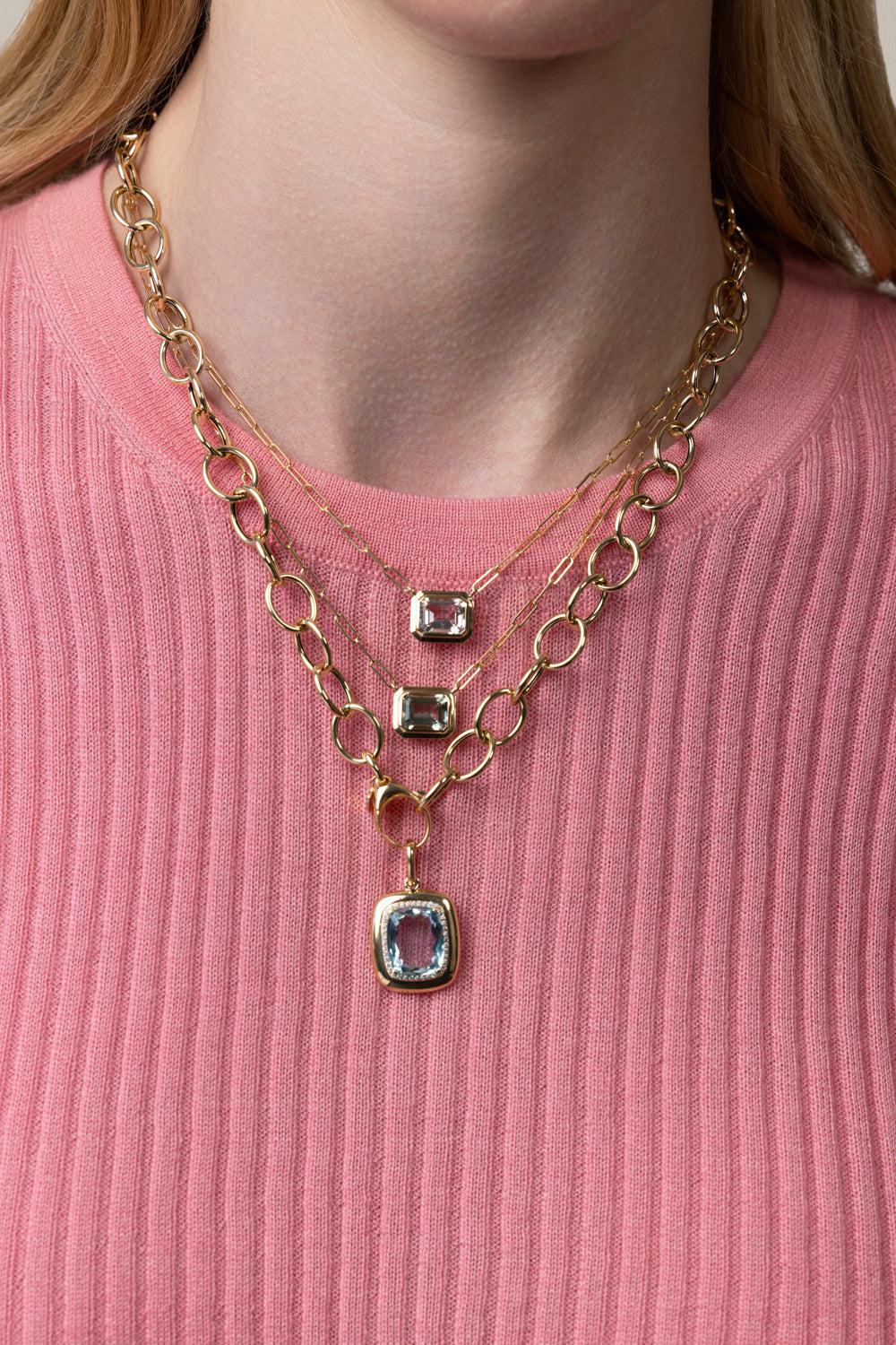 Prasiolite Manhattan Pendant Necklace - Image 4