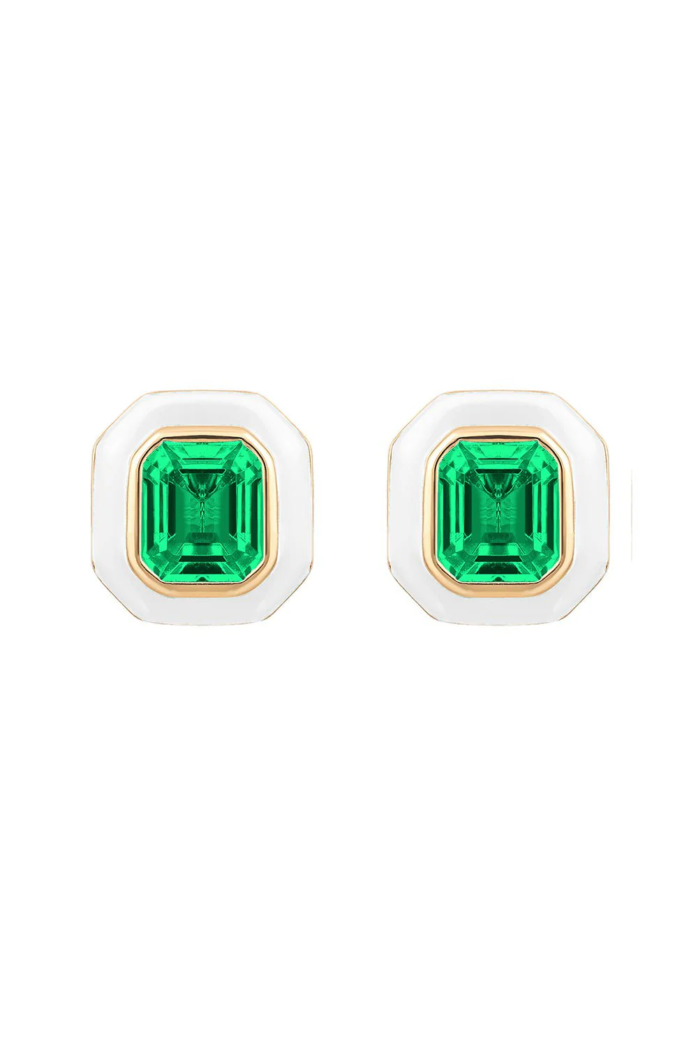 Queen Emerald Stud Earrings