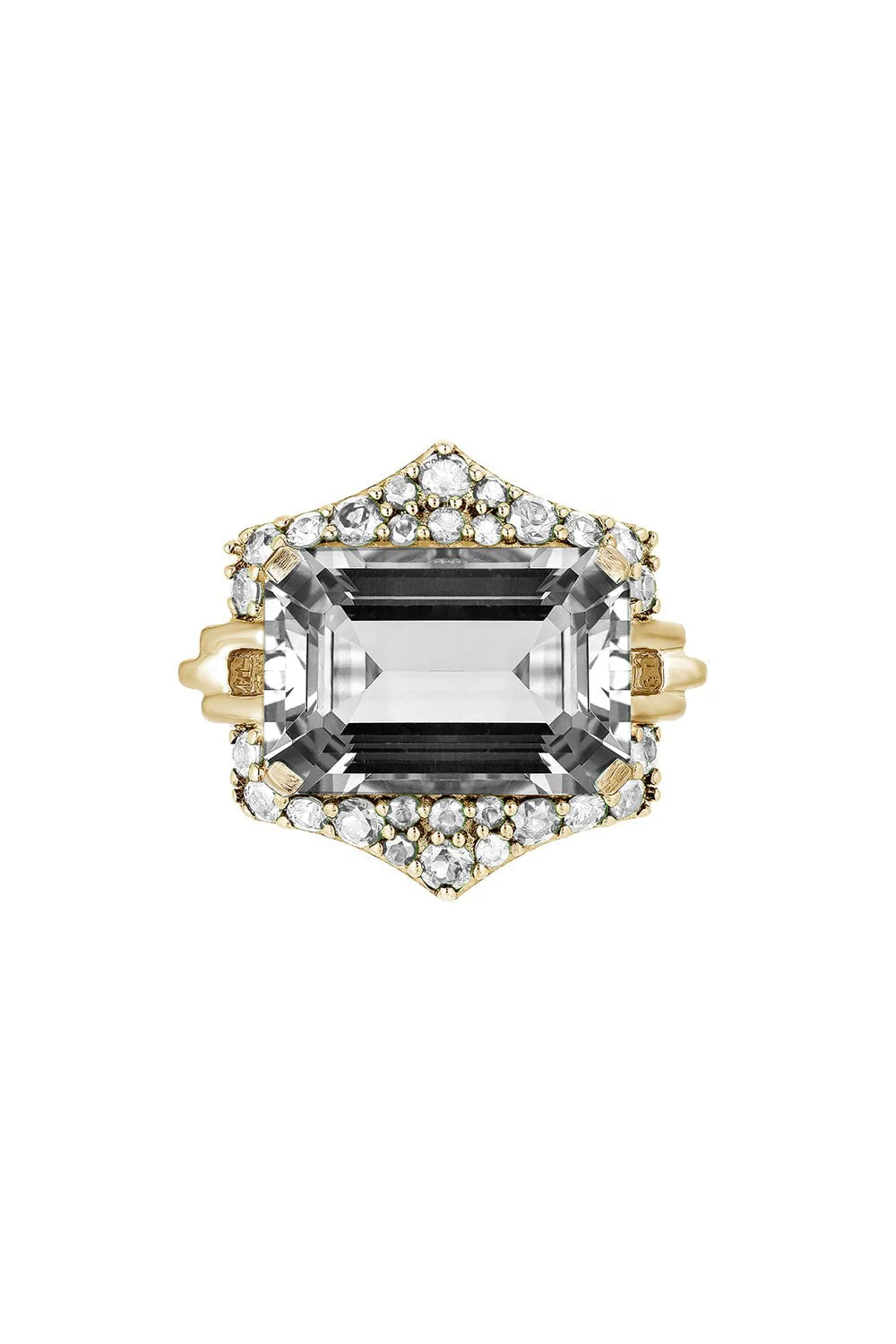 Rainforest Rock Crystal Diamond Ring
