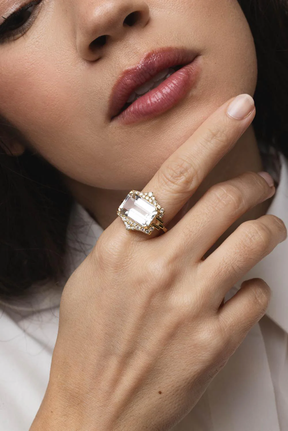 Rainforest Rock Crystal Diamond Ring - Image 4