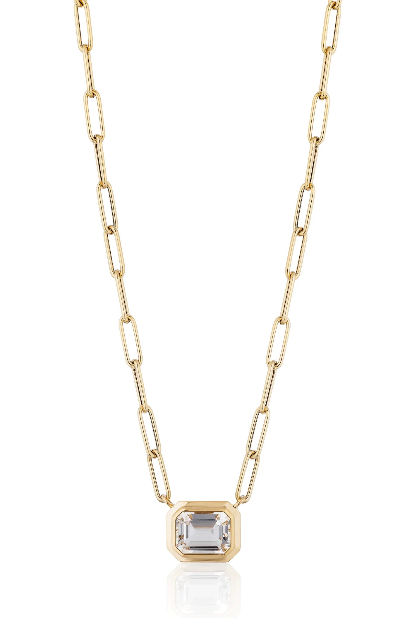 Rock Crystal Manhattan Pendant Necklace