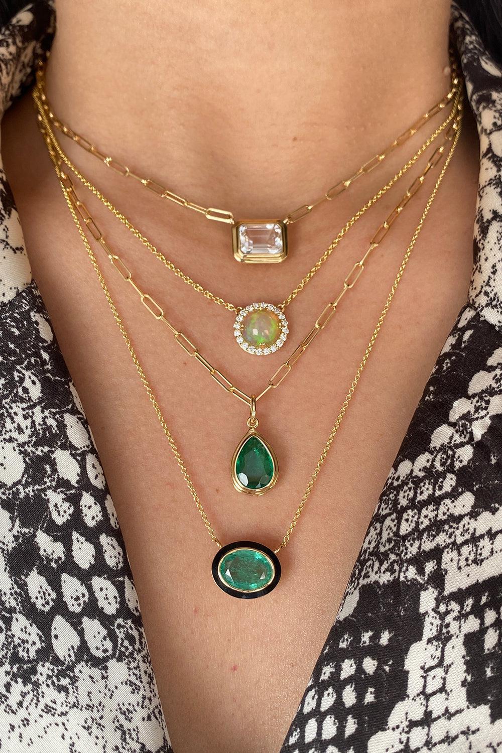 Rock Crystal Manhattan Pendant Necklace - Image 2