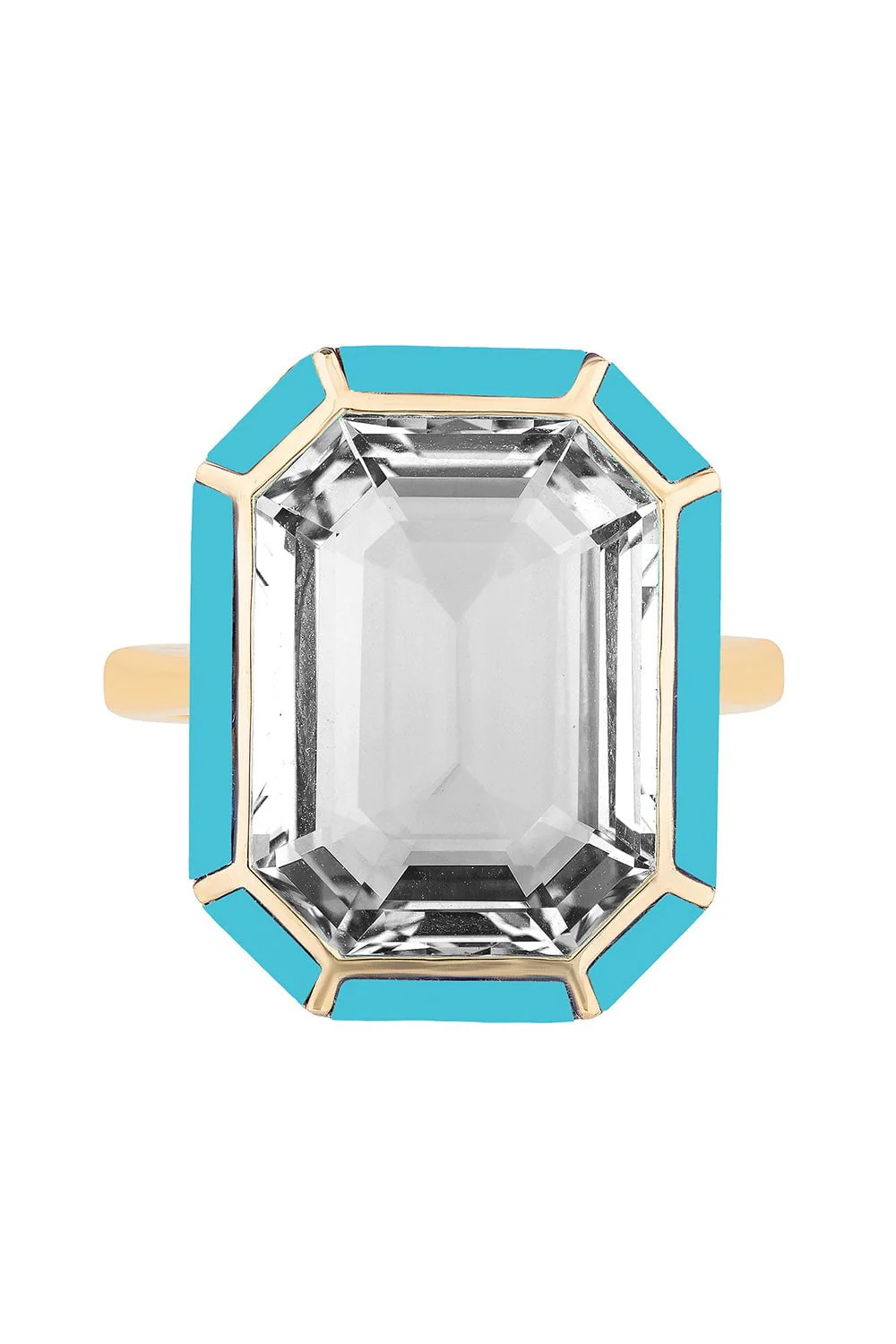 Rock Crystal Turquoise Ring - Image 5