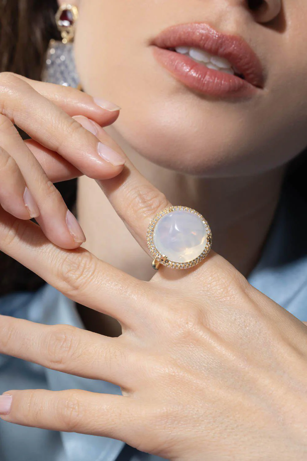 Rock n Roll Moon Quartz Ring - Image 3