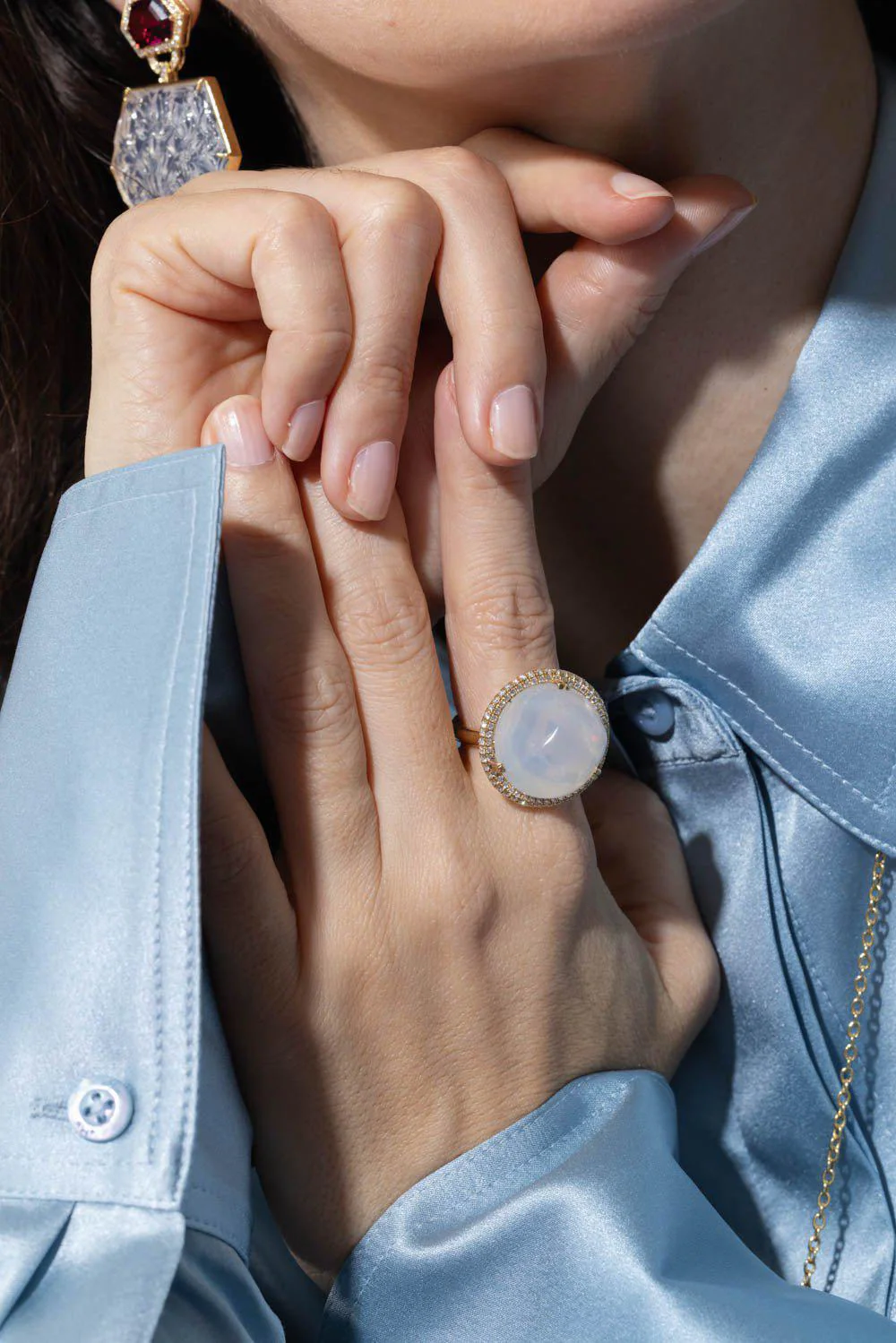 Rock n Roll Moon Quartz Ring - Image 4