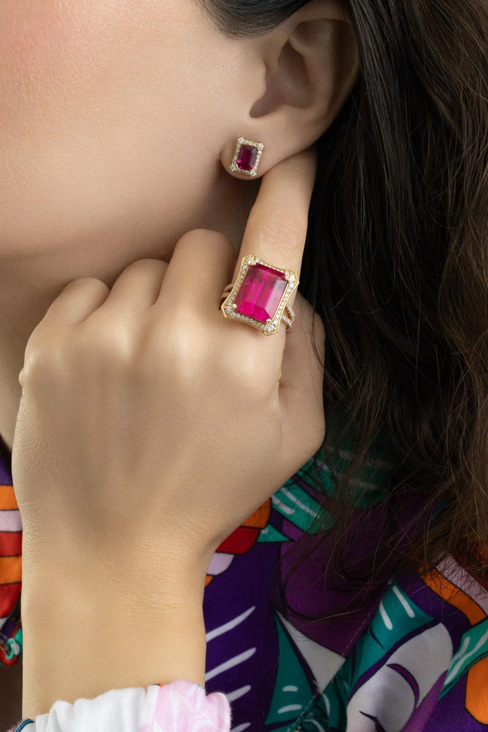 Rubellite Diamond G-One Ring - Image 2