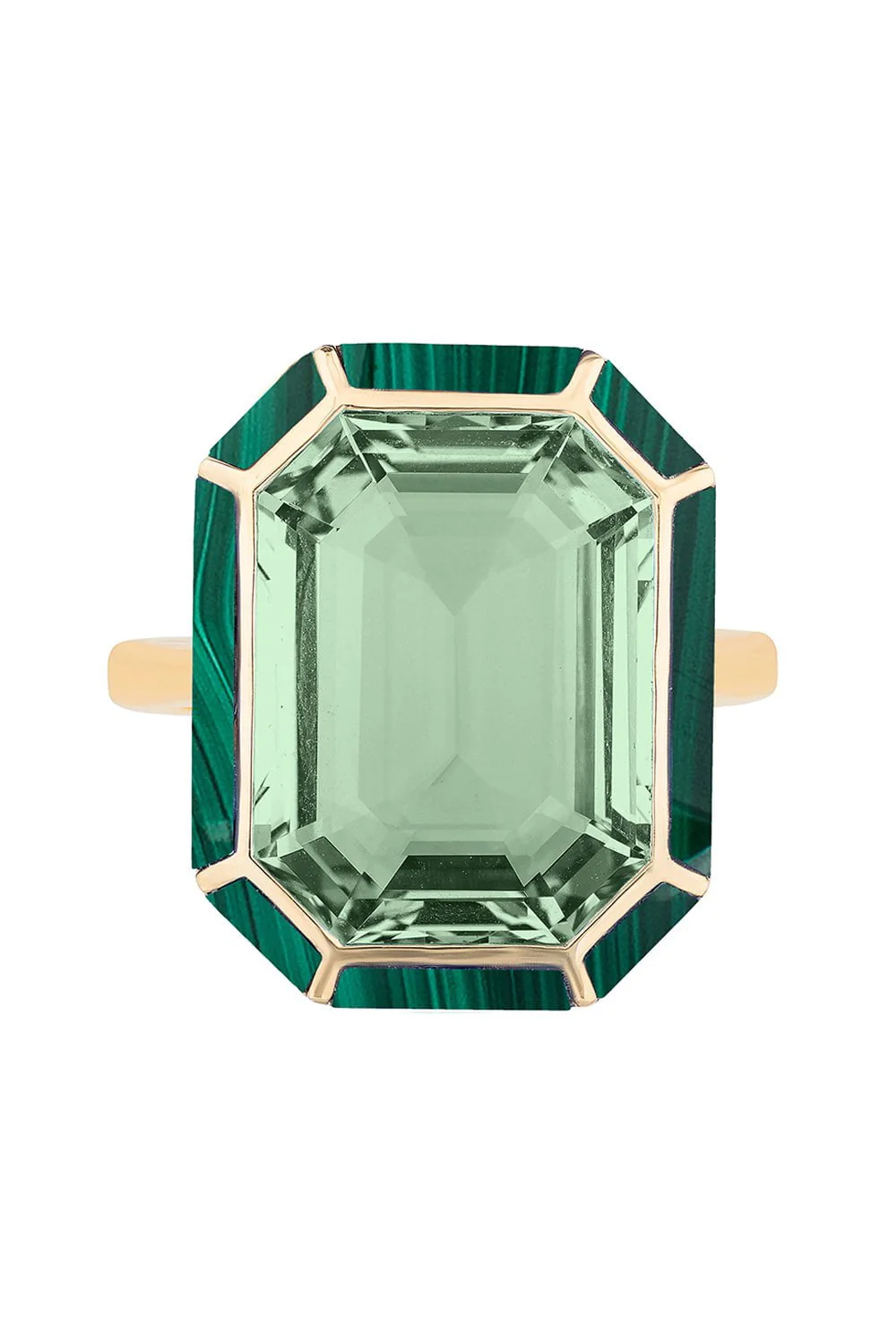 Prasiolite Malachite Ring - Image 5