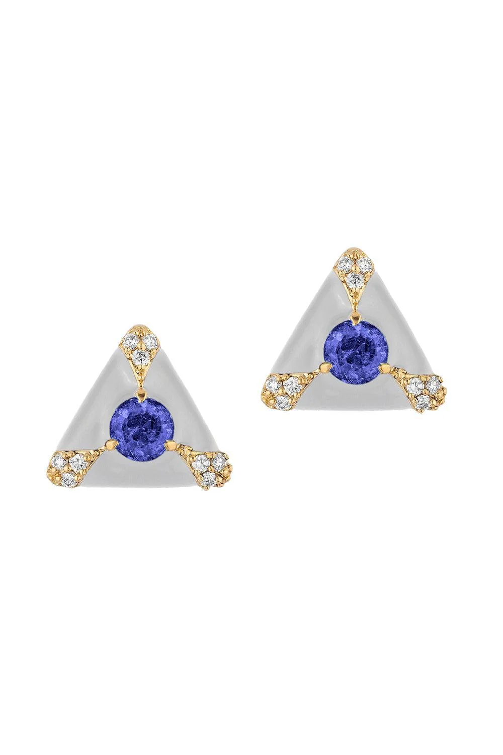 Tanzanite Diamond White Queen Earrings