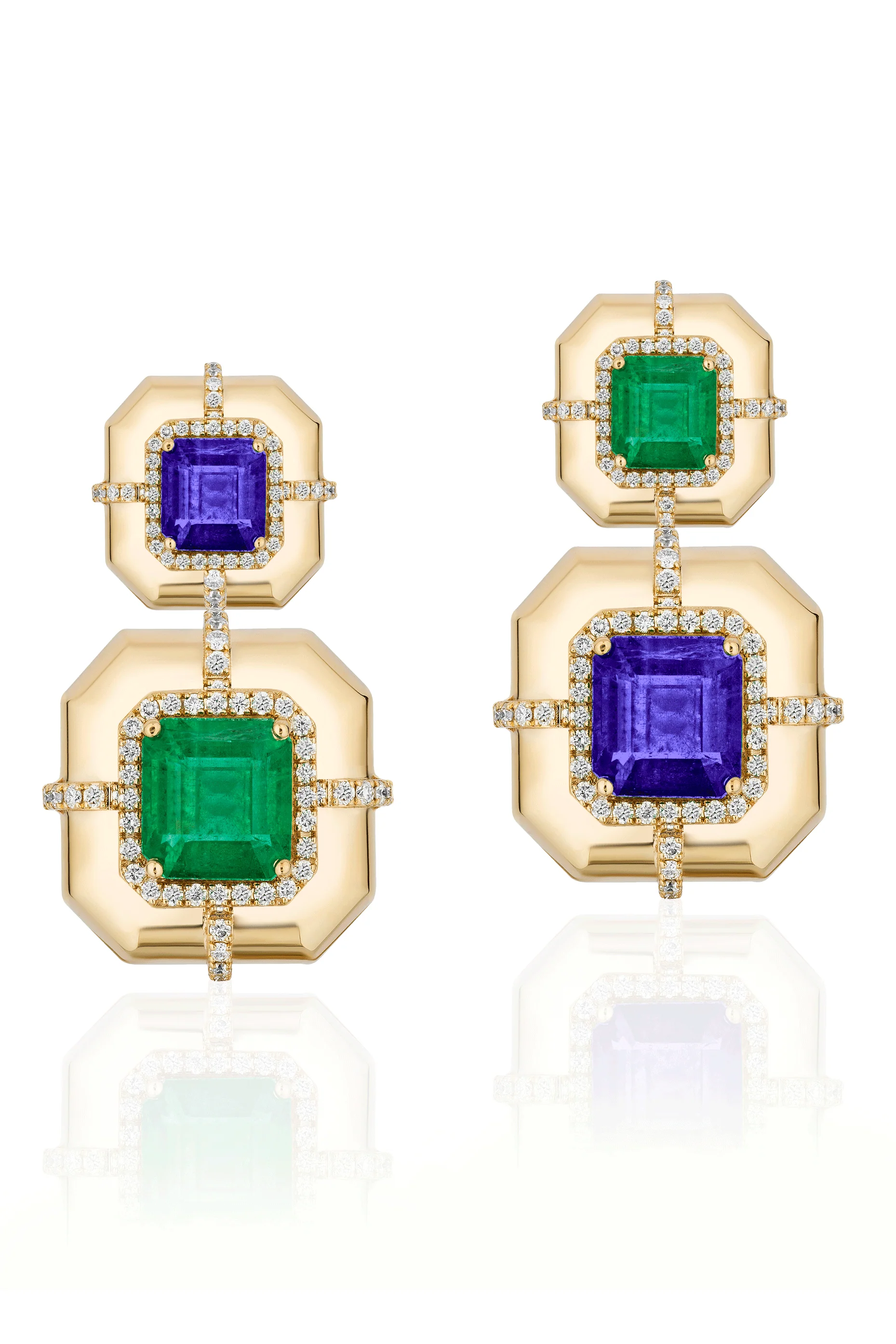 Two Tier Tanzanite G-One Earrings
